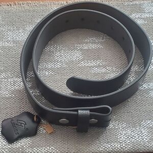 HJones Black Leather Replacement Belt for Men, New 34"